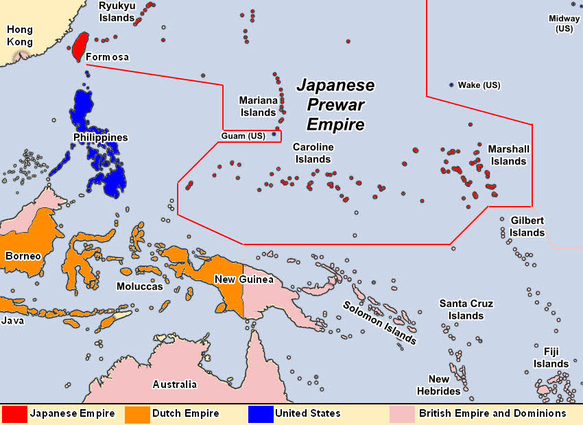 Pacific Theatre before Japanese conquests 